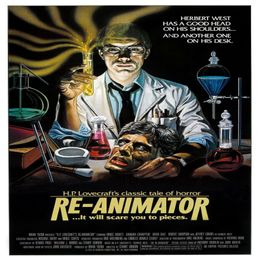 RE-ANIMATOR Movie 1985 H P Lovecraft Paintings Art Film Print Silk Poster Home Wall Decor 60x90cm2722