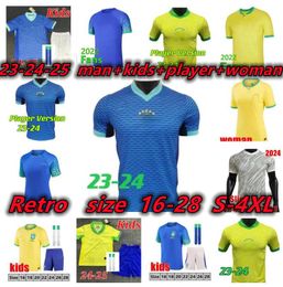 BRAZILS 2024 Copa America Cup soccer jerseys Camiseta de futbol PAQUETA RAPHINHA football shirt maillot MARQUINHOS VINI JR brasil RICHARLISON MEN KIDS WOMAN NEYMAR