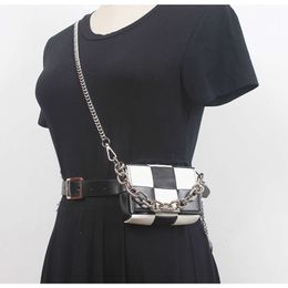 Discount Shops Woven Plaid Bag 2024 New Soft Pu Womens Korean Fashion Large Chain Messenger Single Shoulder Beautiful Personalized