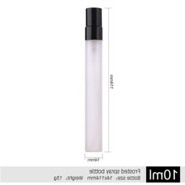 perfume bottle 100Pcs/Lot 10ml Frosted Glass Spray Bottle Atomizer Perfume Bottle Uuqtf