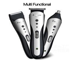 professional electric small and portable 3in1 function beard shaver nose trimmer clipper hair cut machine for men9275134