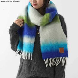 Luxury Designer Scarf for Women Scarf Mohair Pure Colour Alphabet Elegant Hundred Silky Womens Scarf Super High Value Hundred Warmth