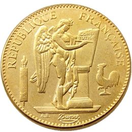 France 1878-1904 6pcs Date For Chose 50 Francs Gold Plated Craft Copy Decorate Coin Ornaments replica coins home decoration acce226h