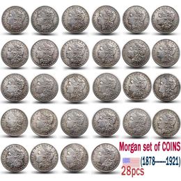 US Morgan Coins 1878-1921 Tam 28 PCS Kopyalama Coin281E