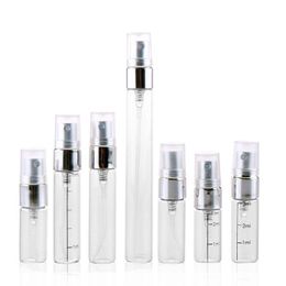 2ml 3ml 5ml Transparent portable spray bottle Perfume Glass Bottles Vials Refillable Perfume Atomizer Travel F409 Lubpj Tdbag