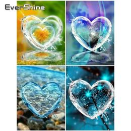 EverShine 5D Diamond Painting Full Drill Square Heart Diamond Mosaic Embroidery Landscape Cross Stitch Home Decor230F