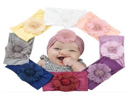 New baby super soft Nylon Headband big flower Princess headwear children kids headdress head wraps hair accessories6794226