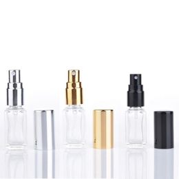 5ML 1/6Oz Long Slim Perfume Atomizer Square Shape Empty Refillable Clear Glass Spray Bottles Travel Sprayers Warrb Uiewh