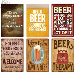 Beer Tin Sign Plaque Metal Vintage Pub Funny Metal Sign Plate Wall Decor for Bar Pub Club Man Cave Decorative Iron Painting266o
