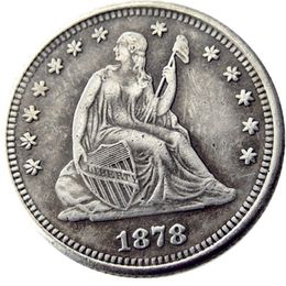 US Coins US 1878-P-S-CC Seated Liberty Quater Dollar Craft Silver Plated Copy Coin Brass Ornaments home decoration accessories3062