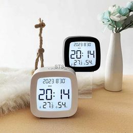 Other Clocks Accessories Digital Alarm Clock Temperature Humidity Calendar Week Display With Backlight Electronic Desktop Clock 12/24H LED Alarm ClockL2403