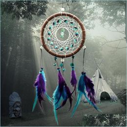 Arts And Crafts Arts And Crafts Whole- Antique Imitation Enchanted Forest Dreamcatcher Gift Handmade Dream Catcher Net With Fe251P