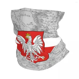 Bandanas Coat Of Arms And Flag Poland Winter Neck Warmer Women Windproof Wrap Face Scarf For Hiking Gaiter Headband