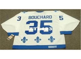 740 35 DAN BOUCHARD Quebec Nordiques 1984 CCM Vintage Home Away Home Hockey Jersey or custom any name or number retro Jersey3509095