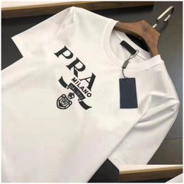 Outdoor Shirts Designer Tees Casual Female Loose Tshirt With Letters Print Short Sleeves Tops For Mens And Womens Summer Couples T Shi Otjds