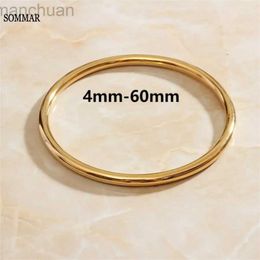 Bangle SOMMAR Hot Sale stainless_steel Colour charms bangle Simple Heritage Gold/Rose Gold Wedding Bracelet Jewellery European Style ldd240312