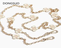 Designer chain strap 05cm 5mm Decoration flower gold metal charms handbag bag purse replacement Accessories Hardware quality 22055487409