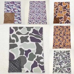 Blankets Wholesale Kids Bedding Fleece Toddler Baby Boy High Quality Camo Flannel Children Born Thin Quilt