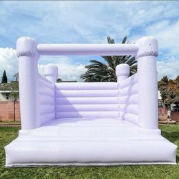 4.5x4.5m (15x15ft) PVC Inflatable Bounce House jumping white Bouncy Castle bouncer castles jumper with blower For Wedding events party adults and kids toys-K