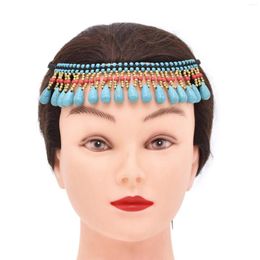 Hair Clips Bohojewelry Store Unique Design Fashionable Bohemian Ethnic Colourful Turquoise Tassels Women's Headchain Headwear
