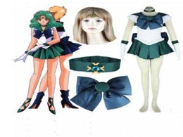 Anime Sailor Moon Sailor Neptune Cosplay Costm made Michiru Kaioh Dress for child adult Halloween setume custo2828849