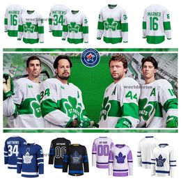 34 Auston Matthews hockey jersey 16 Mitchell Marner "toronto "maple leaf unveil Updated St. Patsjerseys Nylander Ryan Reaves Morgan Rielly Max Domi Tyler Bertuzzi John