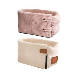 Cat Beds & Furniture Car Pet Safety Seat Auto Center Console Dog Nest Pad Portable Removable Carrier Bag Puppy For Automobile217p