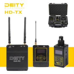 Microphones Deity HDTX Kit Wireless Microphone system 2.4GHz Deity Connect Interview Kit Professional Video Microphone Mic