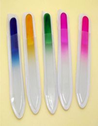 Whole New 20PCS GLASS NAIL FILES CRYSTAL NAILL BUFFER 14CM with white box packing 6040082