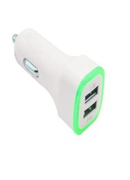 5V 21A Dual USB Ports Led Light Car Charger Adapter Universal Charing for iphone Samsung S7 HTC LG Cell phone1921402