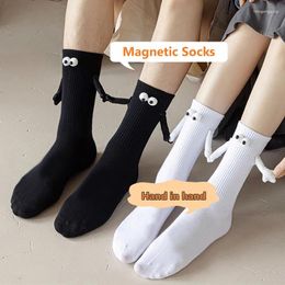 Women Socks Ammug Fashion Magnetic Suction Holding Pure Cotton Cute Cartoon Three-Dimensional Stockings Couple Mid Tube