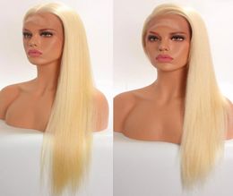 360 Lace Frontal Human Hair Wig Brazilian Remy Straight Wig With Baby Hair 613 Blond Honey Wig For Black Wome 8338778