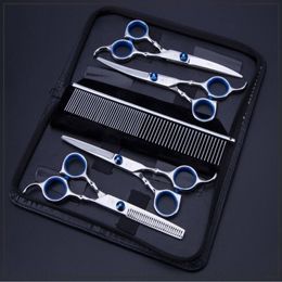 Dog Grooming Pet Scissors Grooming Tool Set Decoration Hair Shears Curved Cat Shearing Hairdressing Supplies304b