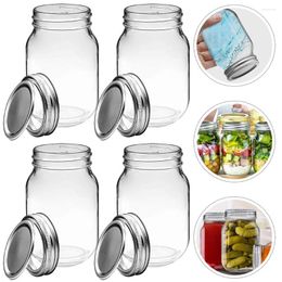 Storage Bottles 6Pcs Small Mason Jars With Airtight Lid Clear Glass Canning Jar Reusable Jams