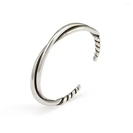 Bangle Simple Unique Twist Braided Trendy Open Bracelet Birthday Gift Alloy Men Fashion Jewelry Retro Hand Strap