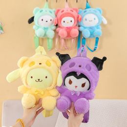 Nuovo cartone animato Kulomi Yugui cane zaino in peluche carino ragazza cuore borsa a tracolla obliqua zaino da viaggio per bambini