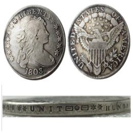 US 1803 Draped Bust Dollar Heraldic Eagle Silver Plated Copy Coins metal craft dies manufacturing factory 2615