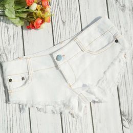 Nova moda verão sexy cintura baixa buraco nostálgico shorts jeans femininos calças quentes rendas jeans pr1l