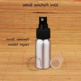 Wholesale 50pcs/Lot Aluminium 30ml Perfume Bottle with Water 1OZ Cosmetic Small Spray Container Atomizer Plastic Cap Pothood qty Xsqbj