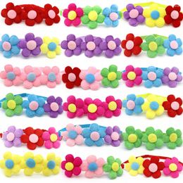 Dog Apparel 30/50 Pcs Pets Accessories Cute Spring Flower Style Puppy Cat Collar Bow Ties Necktie Grooming Supplies Tie