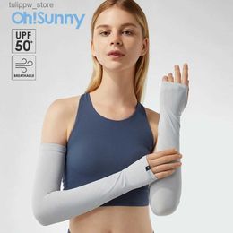 Protective Sleeves OhSunny Outdoor Professional Anti-UV Arm Sleeves UPF50+ Sun Protection Hand Cover CoolChill Light Soft Driving Cycling Unisex L240312