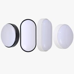 Modern LED Wall Lamps Moistureproof Front Porch Ceiling Light Surface Mounted Oval For Outdoor Garden Bathroom Lighting Lamp214B