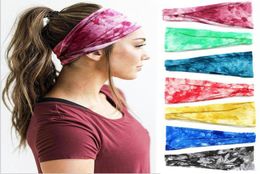 Tie Dye BOHO Wide Cotton Stretch Women Girls Headband Fascinator Hair Accessories Turban Headwear Bandage Hair Bands Bandana Headp9865548