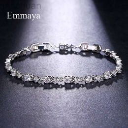 Bangle Emmaya Zircon Bride Wedding Bracelet Bangles Hip hop Jewelry AAA CZ Stone Bracelets For Women Party Gift ldd240312