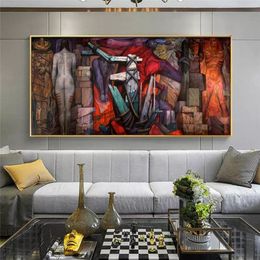 Famous Painting Wall Art Poster And Prints Jorge Gonzalez Camarena mural Liberacion Pictures for Living Room Cuadros Decoration237n