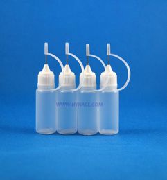 100 Pcs 10 ML High Quality LDPE Plastic dropper bottle With Metal Needle Tip Cap for ecig Vapour Squeezable bottles laboratorial9940382