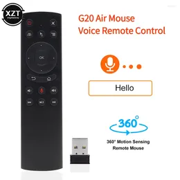 Remote Controlers G20S Intelligent Projector Voice Control IR Learning 2.4G Wireless Backlight Air Mouse With Gyroscope