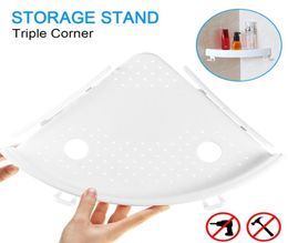 Bathroom Shelf Qrganizer Snap Up Corner Shelf Caddy Bathroom Plastic Corner Shelf Shower Storage Wall Holder Shampoo Holder Y200401174740