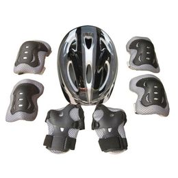 7pcs Boys Girls Roller Skating Lightweight Breathable Practical Wrist Guards Protective Gear Set Skate Cycling Safety Helmet 240227