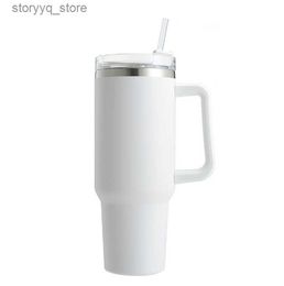 Mugs 40oz 8Colors Handle Car Cup Large Capacity Thermal Insulation and Cold Insulation Ice Brave Cup Beer Cup Customization L240312